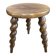 Antique tripod stool made of turned wood