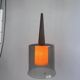 Vintage Philips pendant light, orange & smoked glass – wood, Sweden