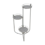 Door plant in white metal and marble