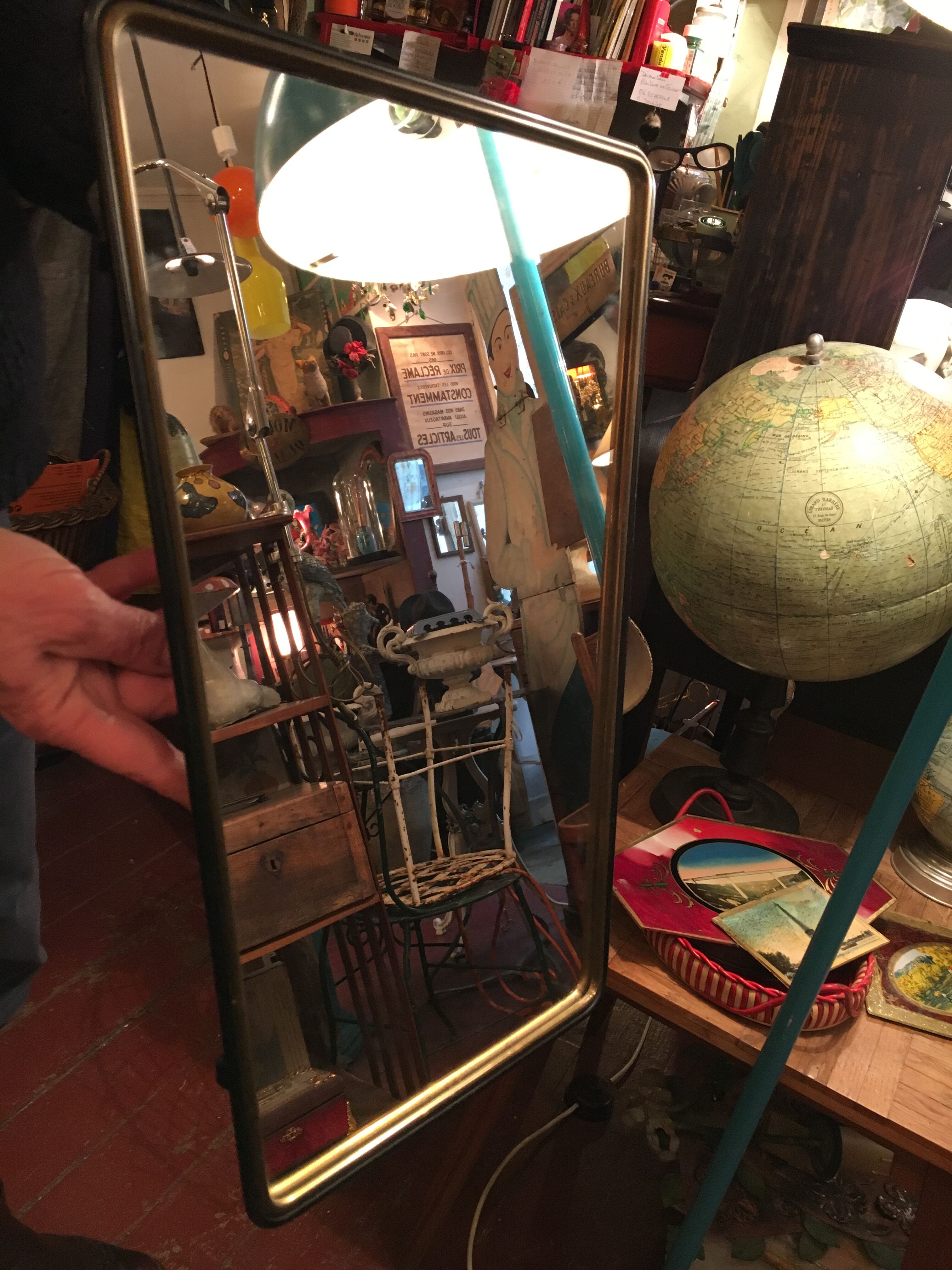 Miroir années 50 - 34x49cm