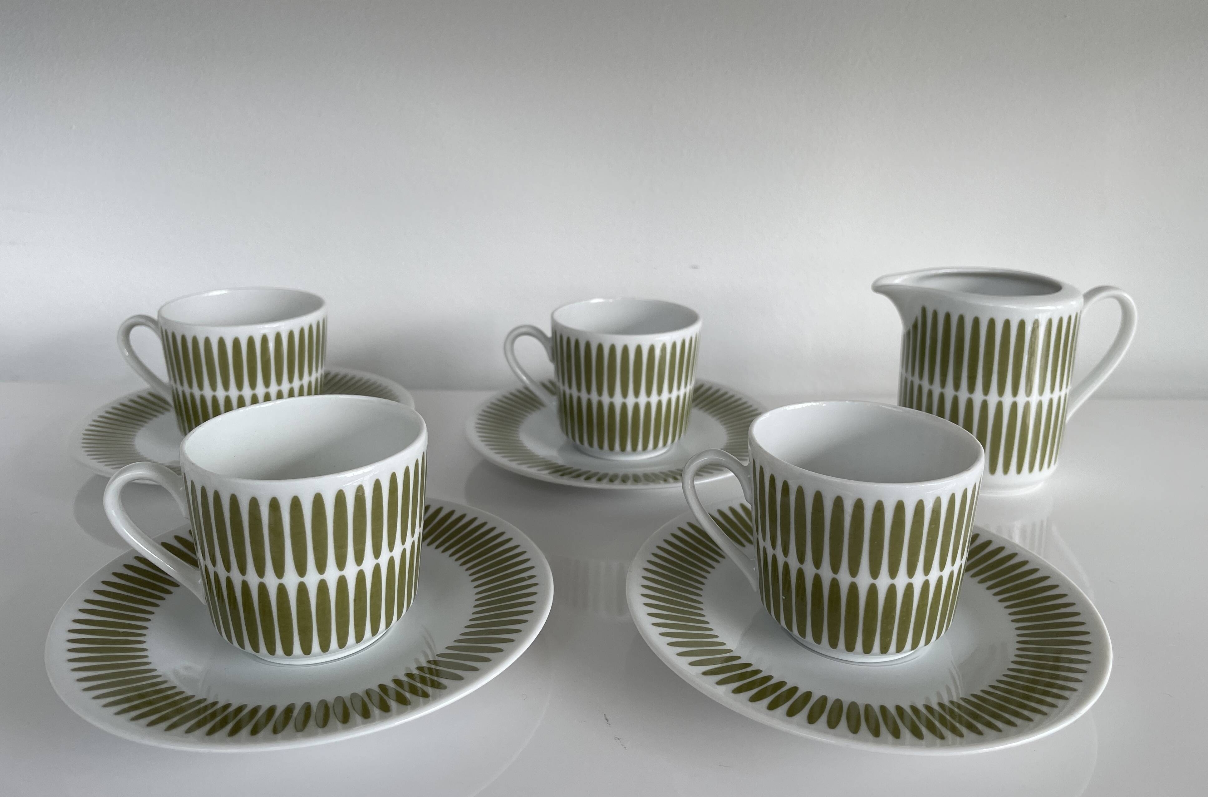 Scandinavian graphic style coffee service