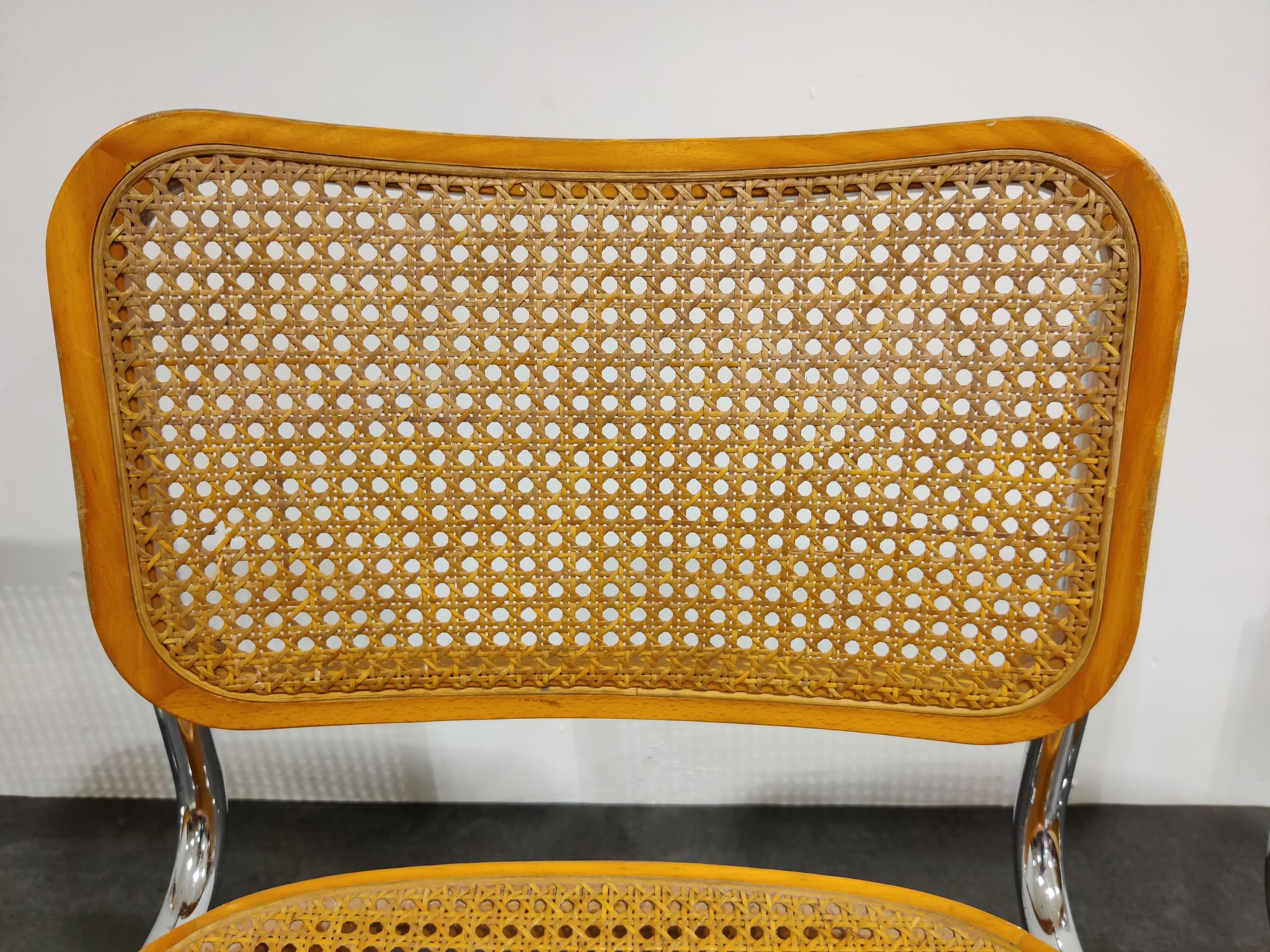 Set of 4 Cesca chair by Marcel Breuer, made in italy, 1970