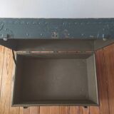 Ancient military trunk made of wood and metal