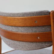 Pair of vintage Scandinavian Poul Volther J72 oak armchairs, 1960s