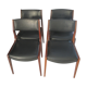 Suite 4 chaises scandinave vintage teck