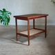 Vintage teak and rope magazine rack coffee table