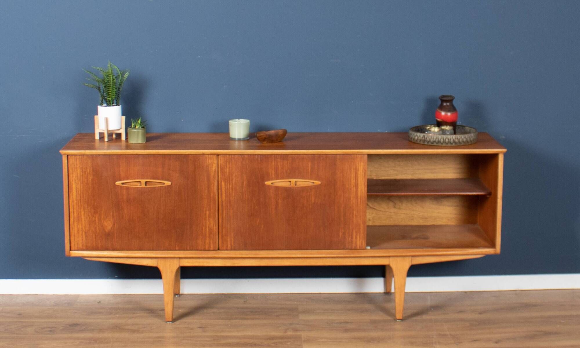 Long 1960s Teak Jentiuqe Mid Century Sideboard