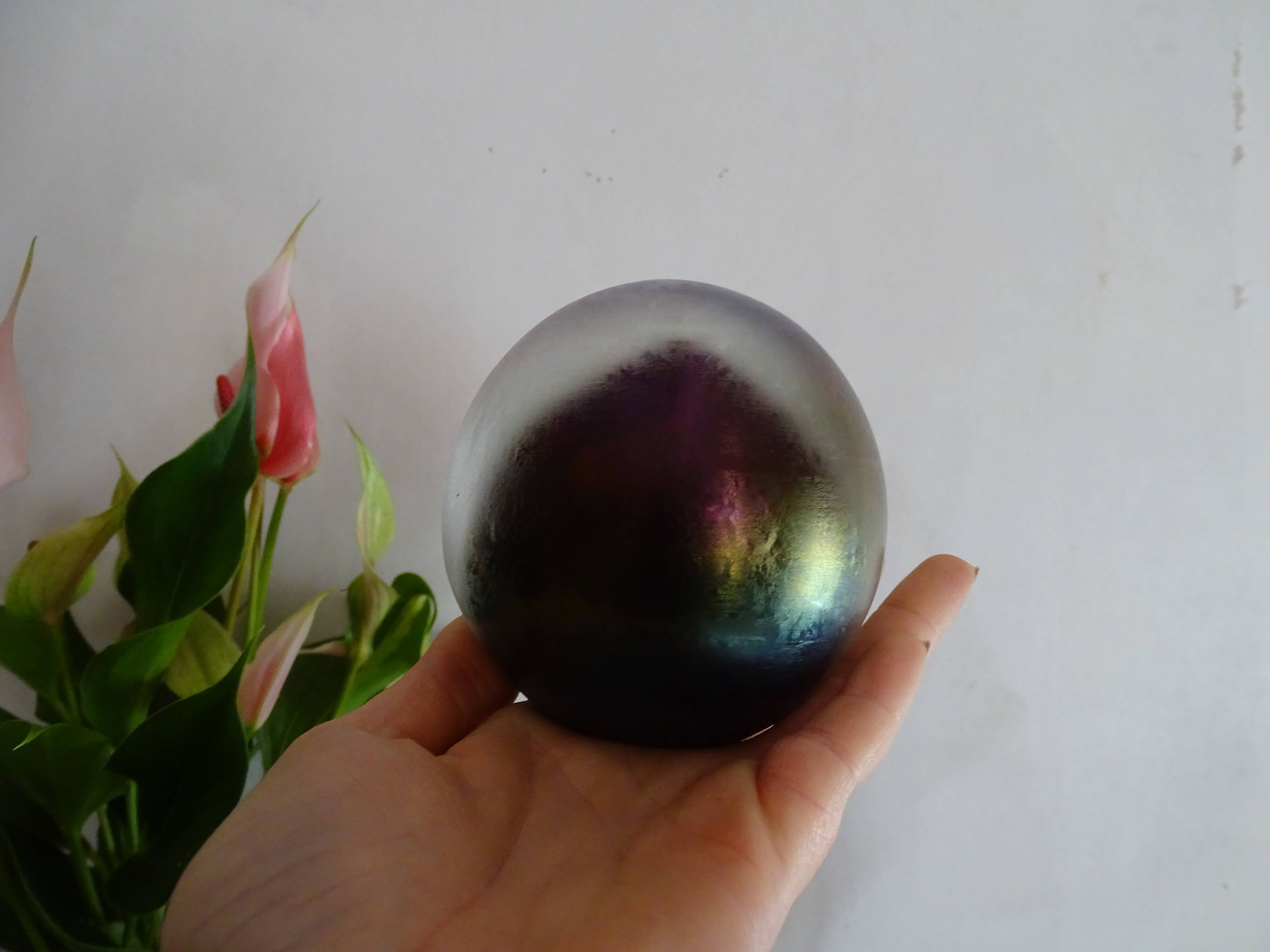 Multicolor multicolor iridescent glass ball paper press