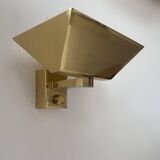 Vintage wall light, solid brass, Italy 1970s