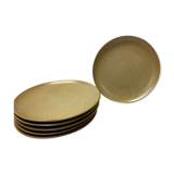 Set of 6 vintage sandstone plates