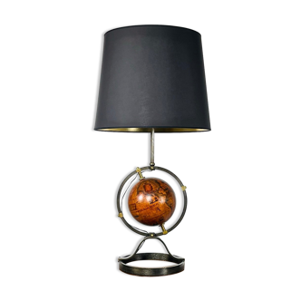 Table lamp with world map, 1950