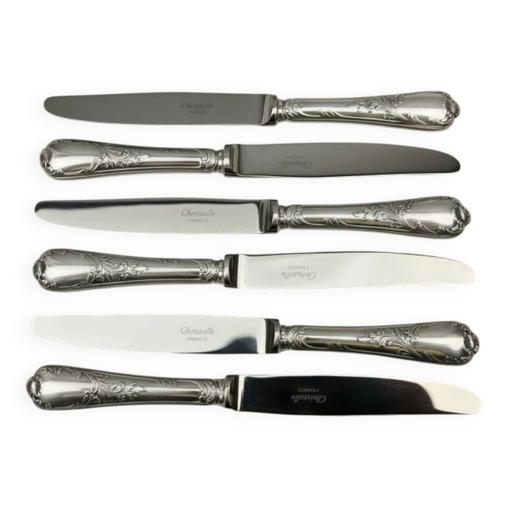 Set of 6 Christofle Marly cheese knives – 19 cm