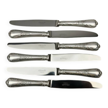 Lot de 6 couteaux à fromage Christofle modèle Marly – 19 cm