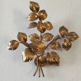 Design wall lamp in gold metal