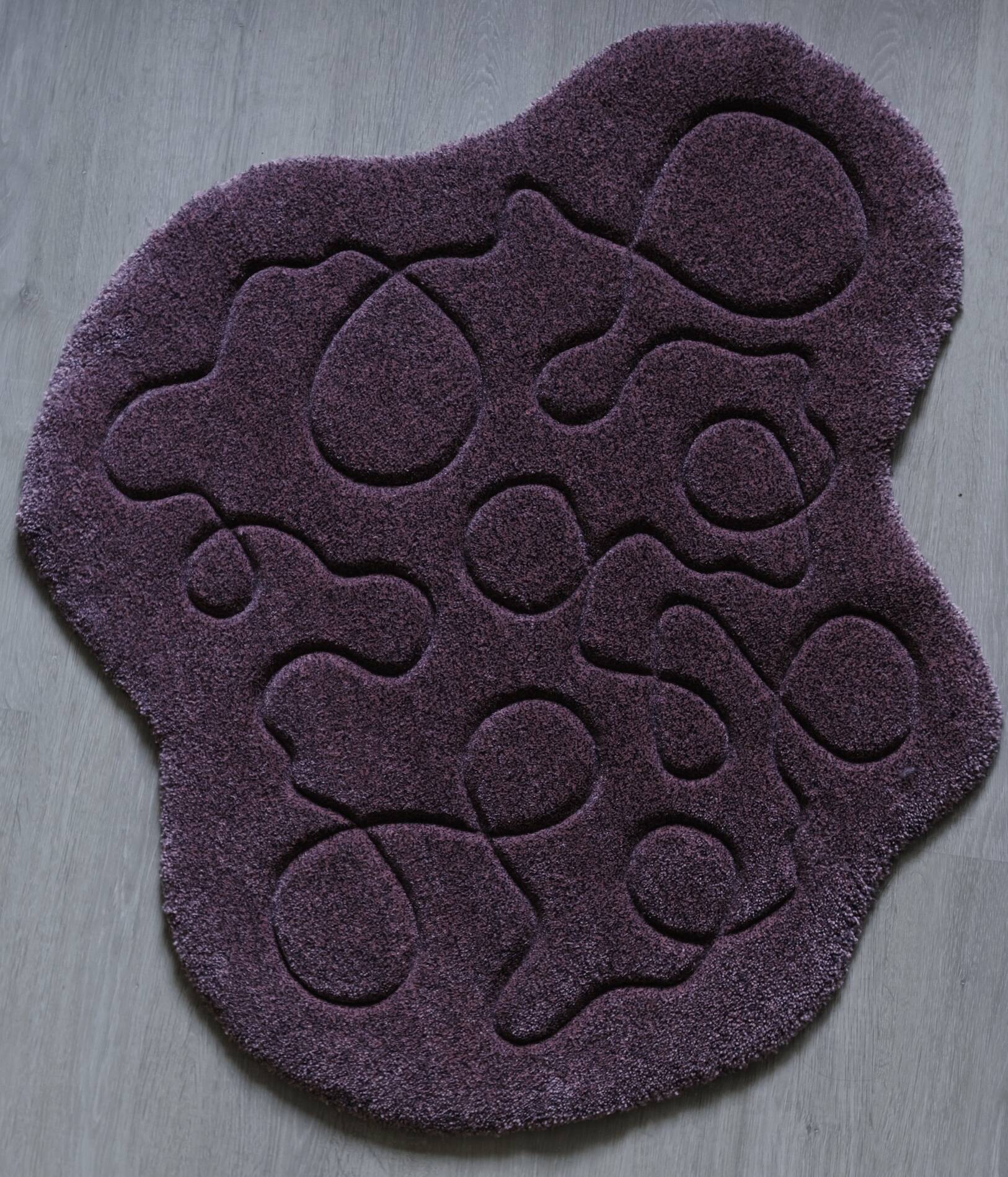 Tapis tufté à la main « Ciapek Art » en rose