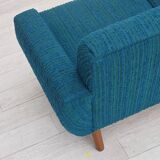 1970s, Danish 3-seater sofa, furniture wool, teak wood.