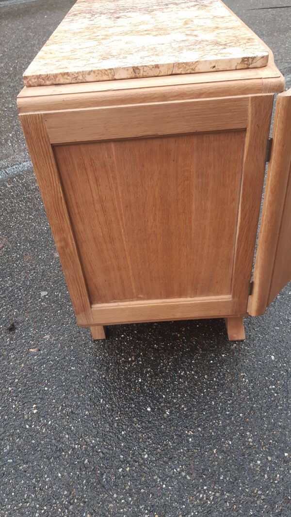 Buffet bas art déco chêne bois brut