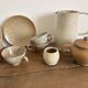 Set of French artisanal stoneware ceramics – 1960s