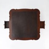 Elegant antique French card table in wood with 2 drawers, ca. 1900