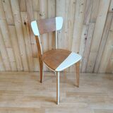 Set of 6 white feather bistro chairs