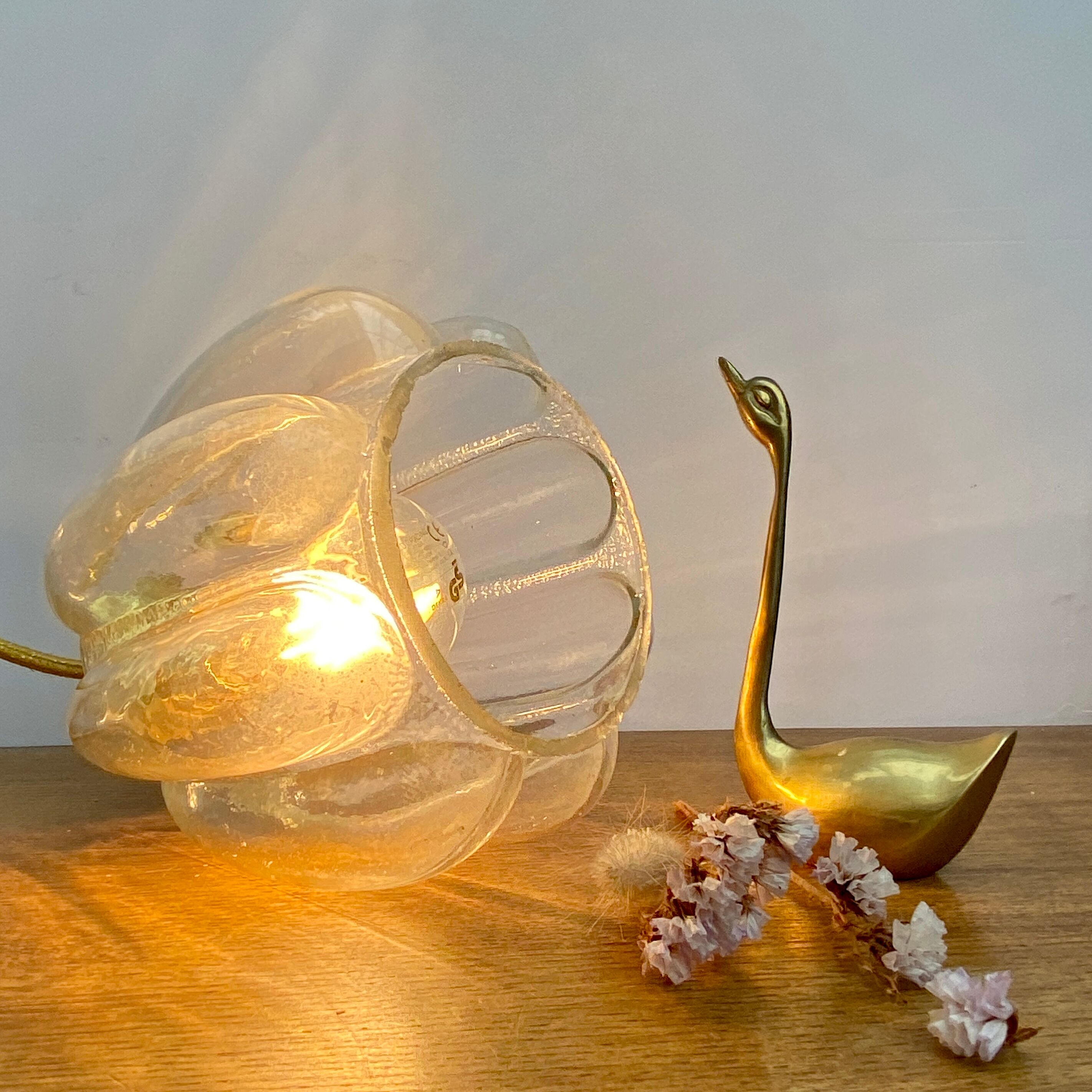 Vintage glass tulip walker