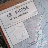 Ancienne affiche scolaire MDI France, le gros élevage et le Rhône.