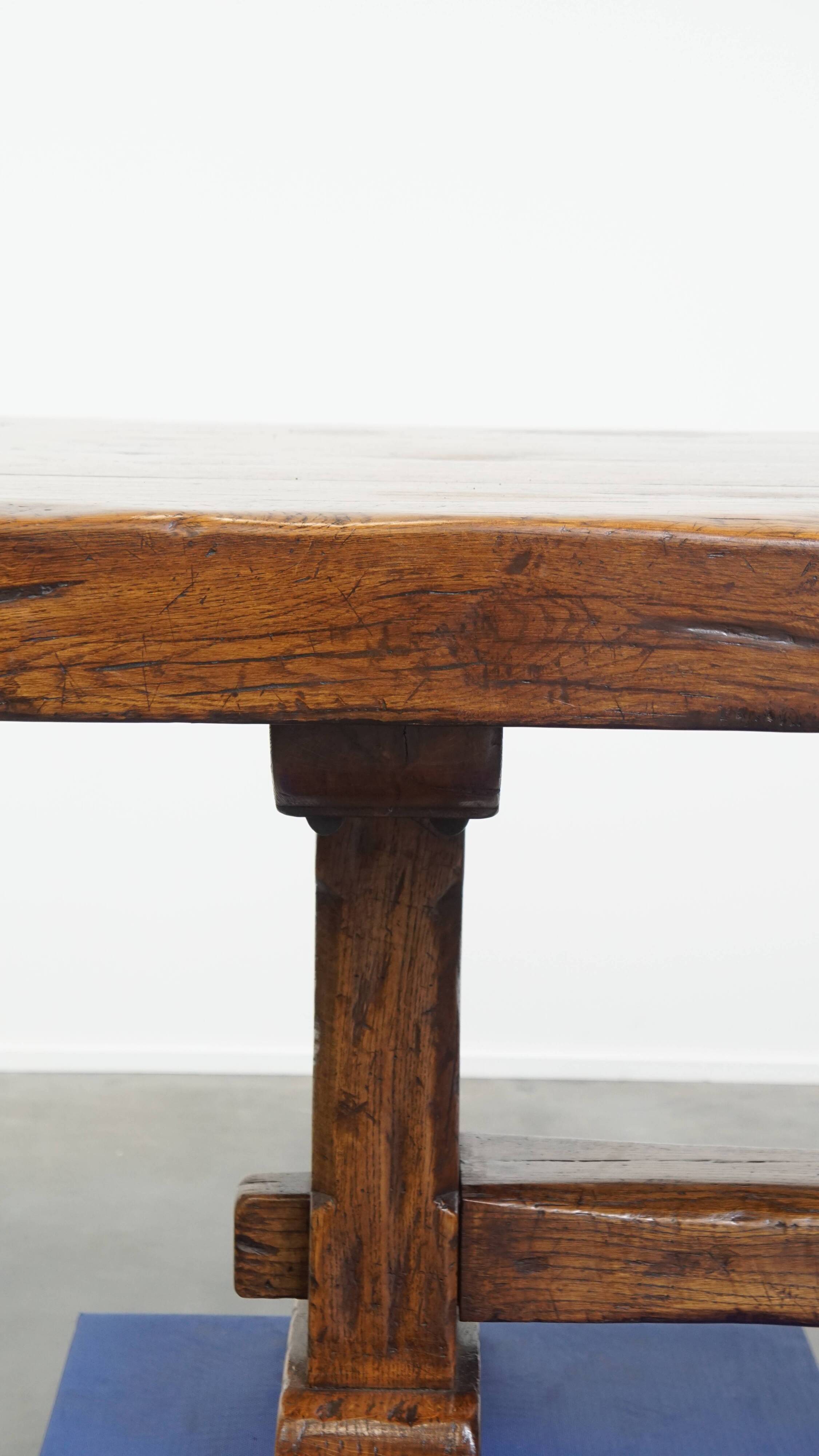 Very Heavy Antique French Table from the Early 1900s in Solid Oak
