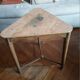 Vintage English side table from the 50s in pine