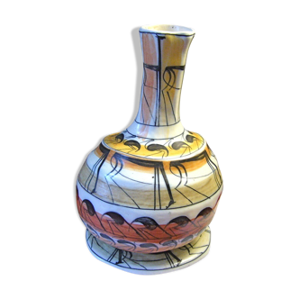 Ceramic vase with signature