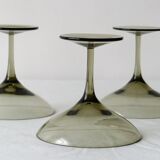 Set de 5 coupes en verre fumé