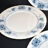 Sarreguemines set of 4 antique Aïda flat plates in earthenware from Sarreguemines U&C 19th century.