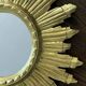 miroir soleil en bois doré- 48 cm