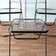 Series of 3 black and transparent Plia chairs Giancalo Piretti for Castelli, 1980.
