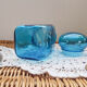 Flacon bleu dash bocal en verre flacon apothicaire