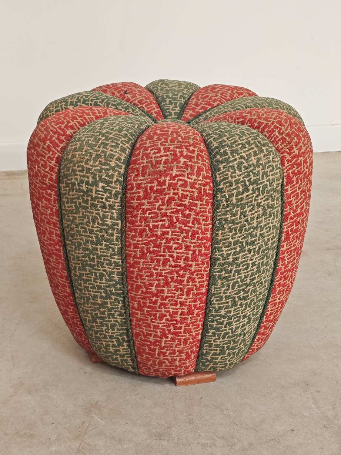 Stool, footrest, tulip pouf Jindrich Halabala Cesky Nabytek