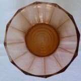 Vintage pink glass salad bowl in art deco style rosaline 201020