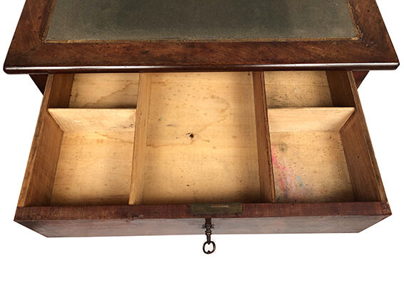 Small mahogany veneer writing table