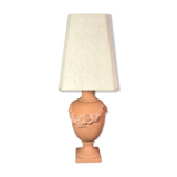 Terracotta lamp decorated with fruit crown