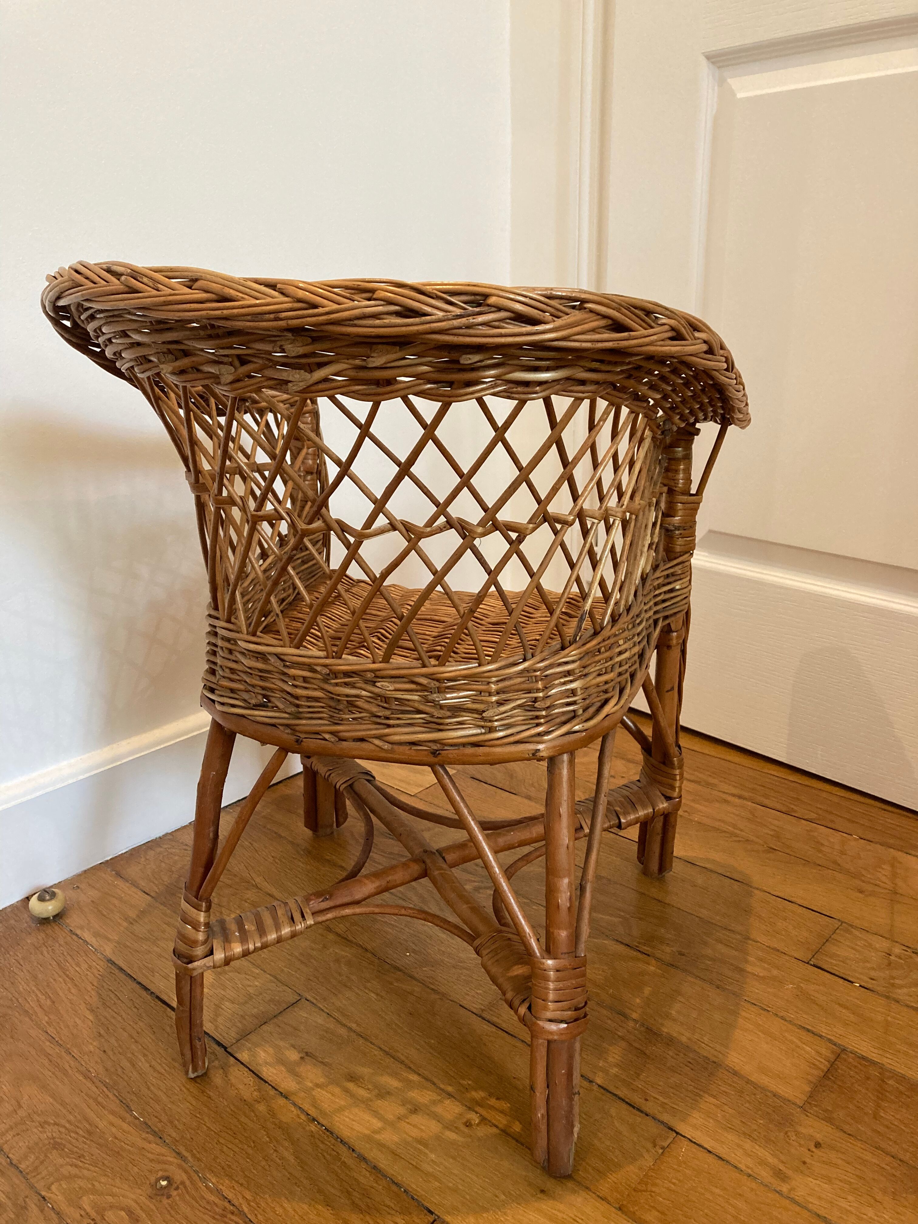 Wicker children's chair