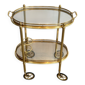 Petite table roulante - laiton