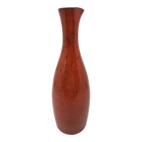 Robert Picault Vase in French Red Enamel Stoneware Vallauris Côte-d'Azur 1950
