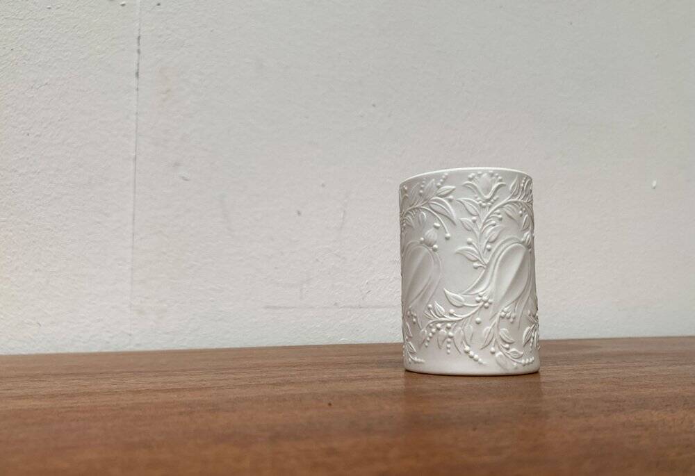 White German porcelain vase from the mid-century by Bjørn Wiinblad for Rosenthal, 1960s.