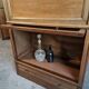 Vintage Globe Wernicke drinks buffet, modular mahogany bar cabinet, 1960s display case.