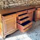 Low sideboard and jam cupboard set - solid wood