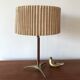 Brass and rosewood lamp by J.T Kalmar, Austria, circa 1950.