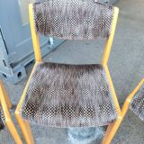 6 chaises ancienne vintage design scandinave pieds compas
