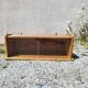 Rattan glazed shelf vintage design storage