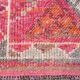Hot Pink Turkish Runner Rug, Vintage Boho Hallway Carpet, 83x353 Cm