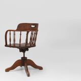 English style swivel-base “captain” desk chair, ca. 1850