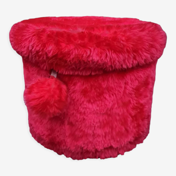 Pouf vintage red 70s